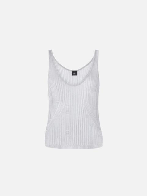 PINKO TRANSPARENT KNITTED TANK TOP