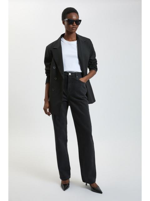 KAREN MILLEN Rigid Denim High Rise Straight Leg Jean