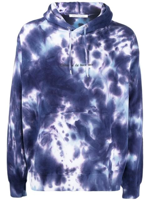 tie dye-print pullover hoodie