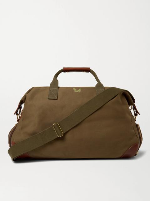 BENNETT WINCH Weekender Leather-Trimmed Cotton-Canvas Holdall