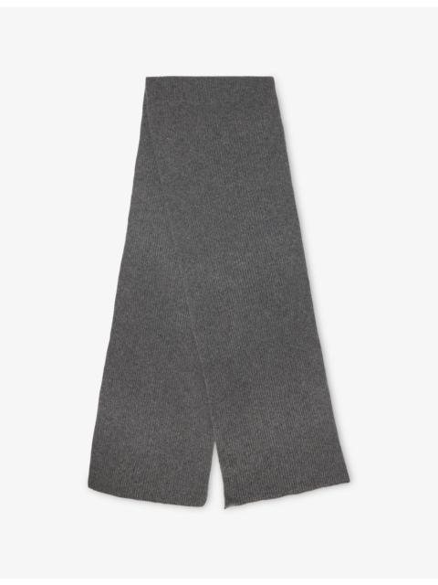 Sunspel Ribbed Knitted Cashmere Scarf