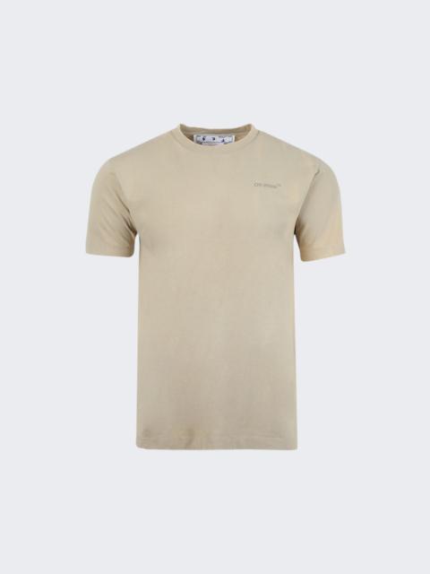 Off-White Diag Tab Vtg Slim Tee Dark Sand