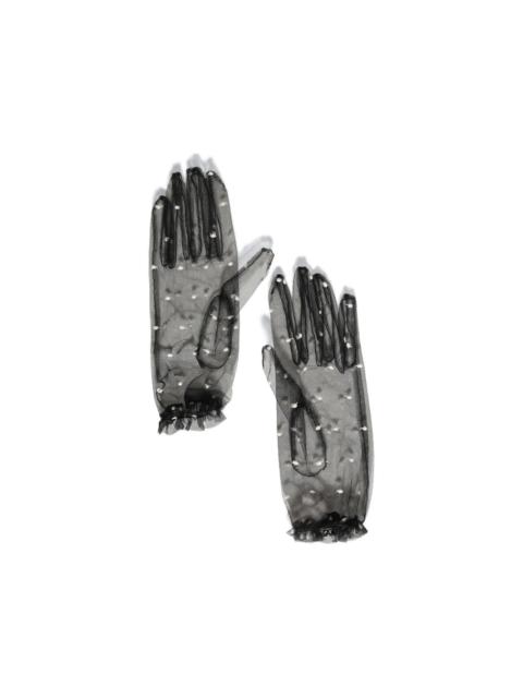 Valentino polka-dot tulle gloves