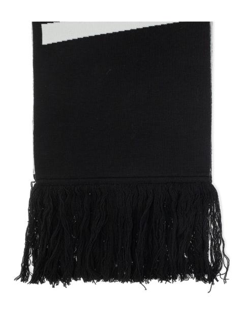 Wool scarf with logo