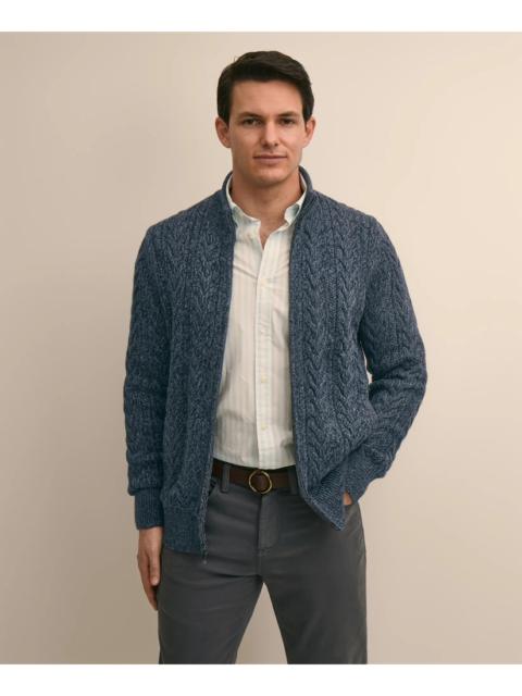 Brooks Brothers Supima® Cotton Full-Zip Cable Sweater