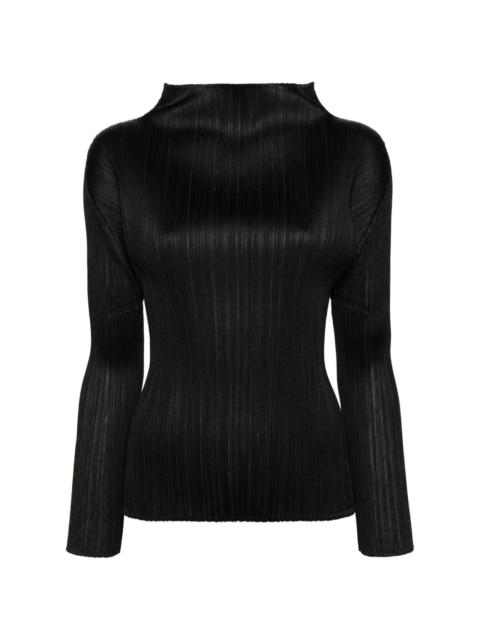 Pleats Please Issey Miyake mock-neck plissÃ© top