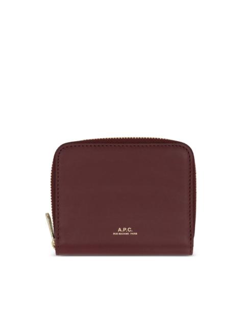 A.P.C. zip leather wallet