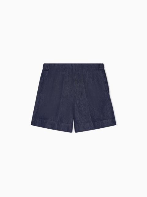 11 OZ DENIM SHORTS WITH WAISTBAND DETAIL