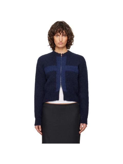 paloma wool Navy Cruz Zip Sweater