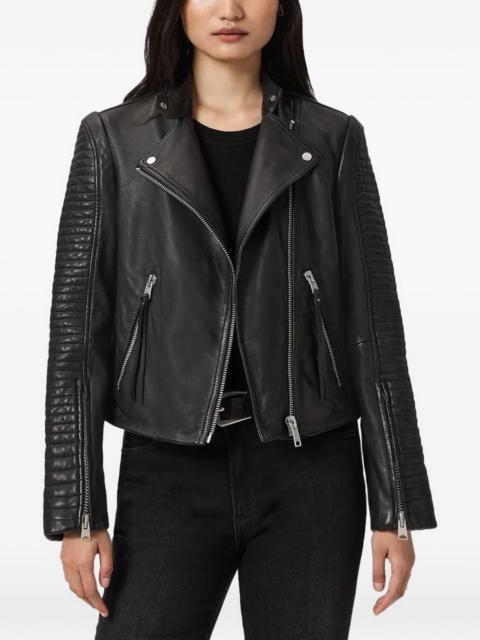 ALLSAINTS Raul ribbed leather jacket