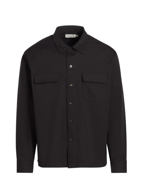 FRAME Men's Washed Double Flap Pocket Overshirt - Washed Black