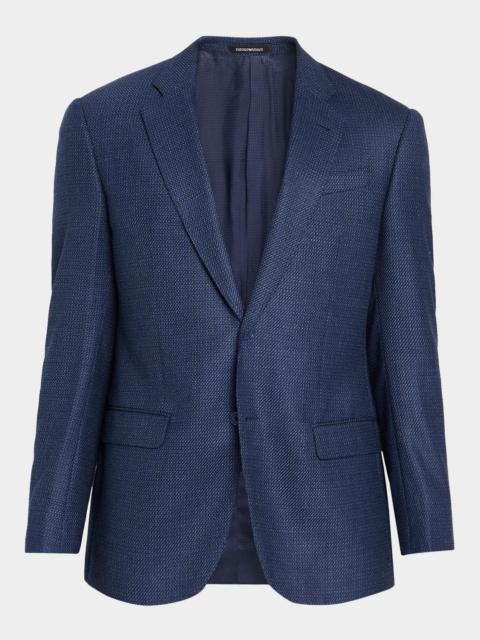EMPORIO ARMANI Men's G Line Wool Jacquard Single-Breasted Sport Coat
