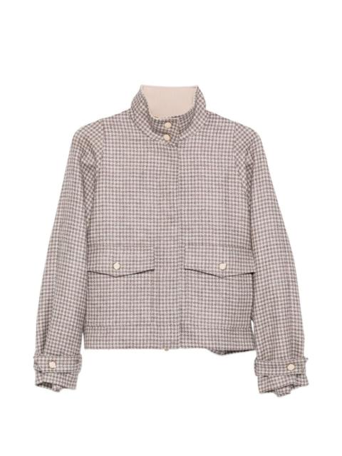 AGNONA houndstooth pocket jacket