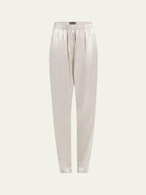 Pull-On Silk Trousers