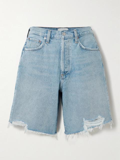 AGOLDE Indra Distressed Denim Shorts