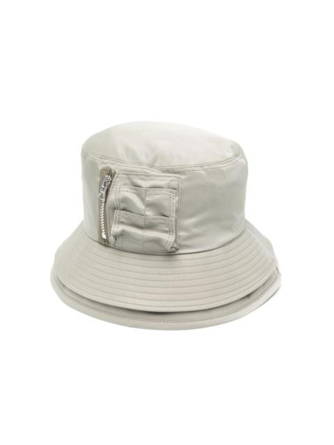 sacai layered bucket hat