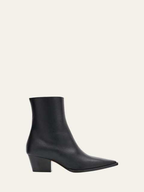 Manolo Blahnik Aliera Leather Booties