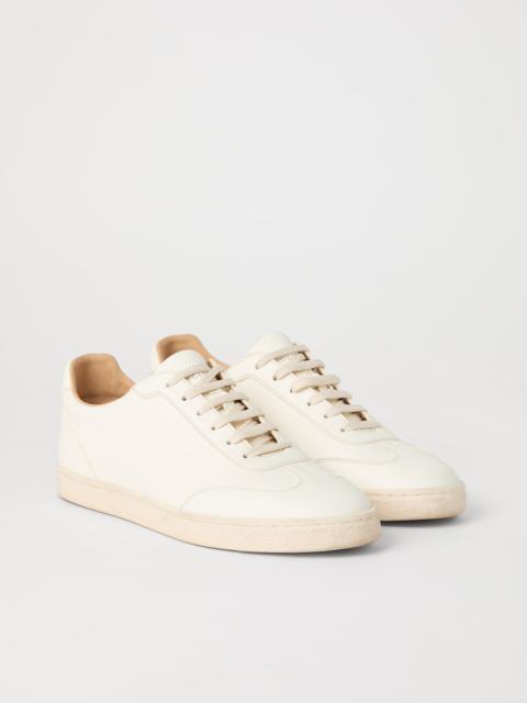 Brunello Cucinelli Deerskin sneakers with natural rubber sole
