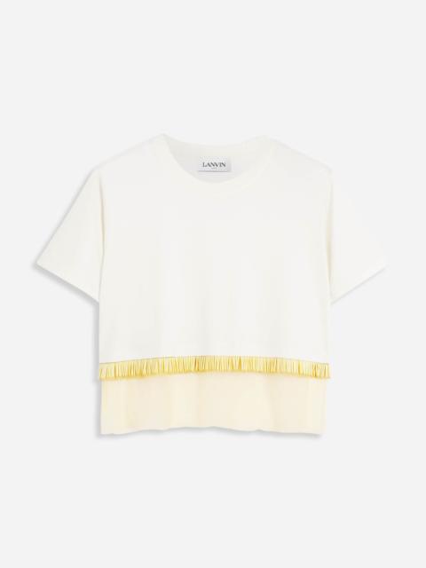 CROPPED T-SHIRT WITH EMBROIDERY