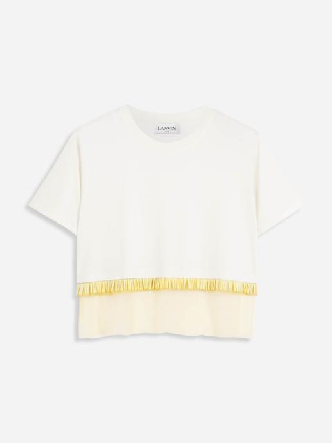 Lanvin CROPPED T-SHIRT WITH EMBROIDERY