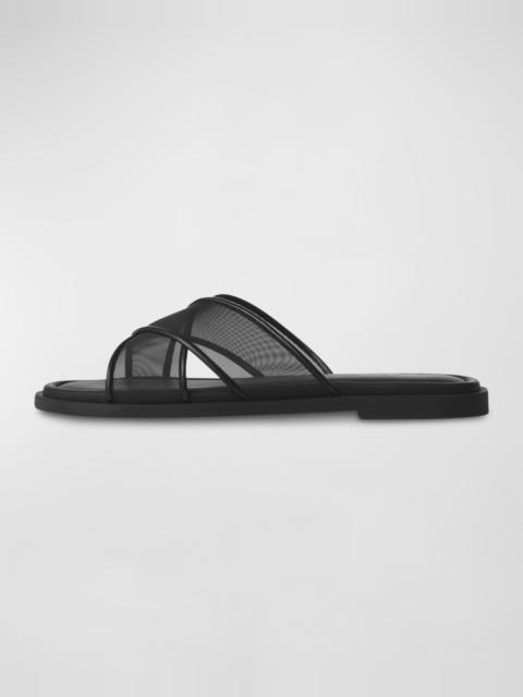 rag & bone Geo Mesh Crisscross Slide Sandals