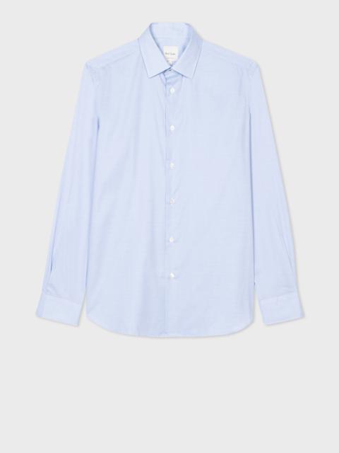 Paul Smith Tailored-Fit Light Blue 'Gingham' Easy Care Shirt