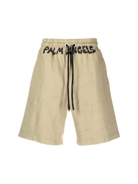 Palm Angels Seasonal logo-print drawstring shorts