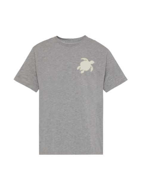 Men Cotton T-Shirt Turtle Patch