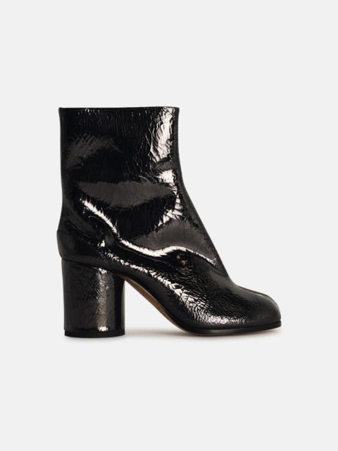 BLACK LEATHER ANKLE BOOTS