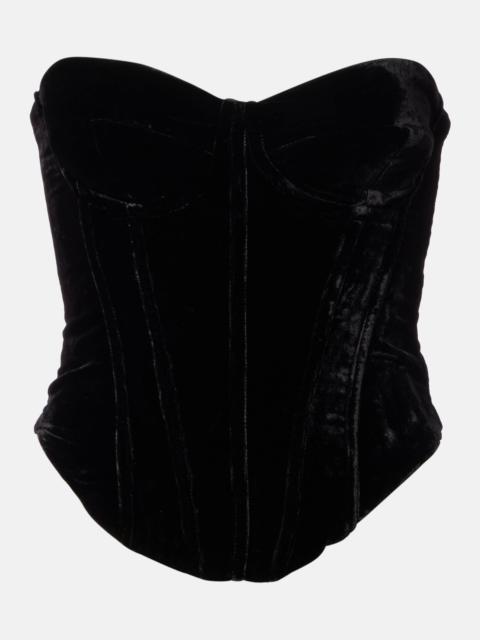 ROTATE Velvet bustier