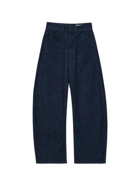 Lemaire high waisted curved pants "DENIM INDIGO" PA1264 LD1056 BL760