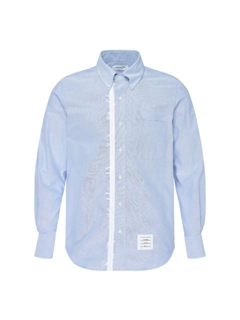 Thom Browne Straight Fit Long Sleeve Button-Down Shirt