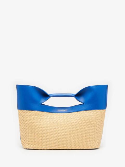 Alexander McQueen Women's The Bow in Natural/electric Blue
