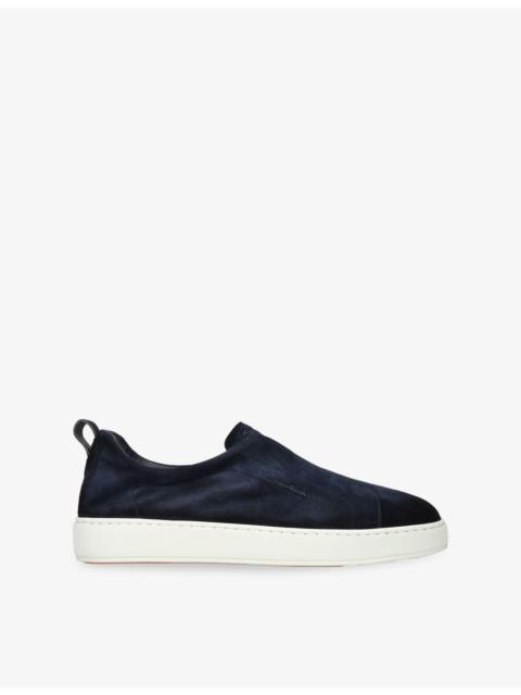 Santoni Victory Unlined Suede Trainers