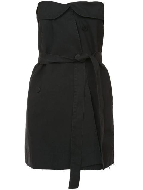 Unravel strapless belted mini dress