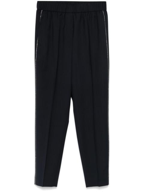 PESERICO beaded trim-detail trousers