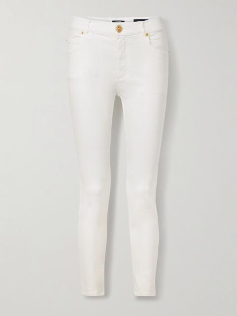 Balmain High-rise skinny jeans Off-white