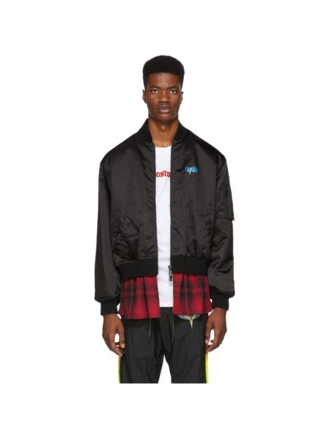 Marcelo Burlon County Of Milan Black 'Cupido' Bomber Jacket