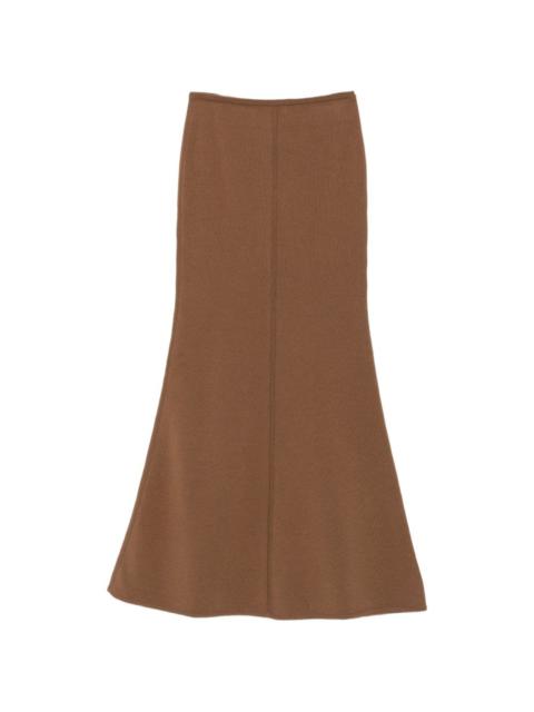 Max Mara raised-seam knitted skirt