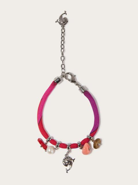 PUCCI SILK BRACELET WITH CHARMS
