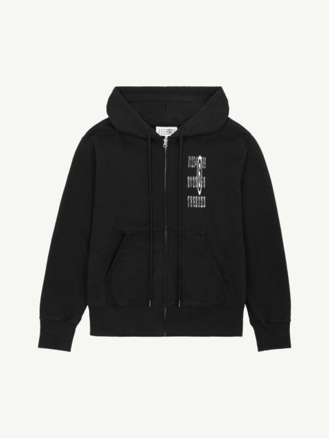 MM6 Maison Margiela Unbrushed jersey hooded sweatshirt