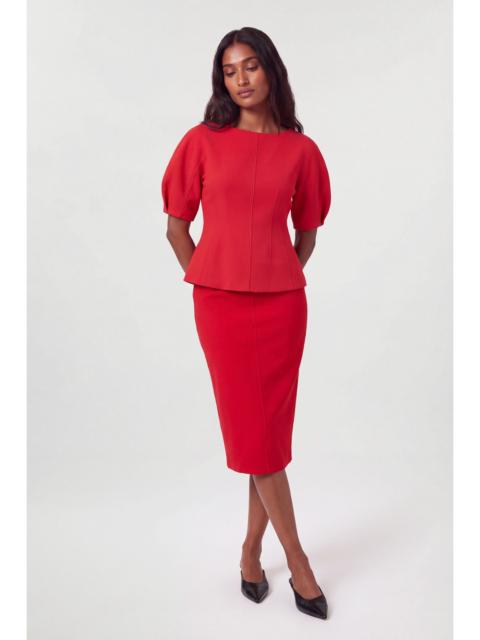 KAREN MILLEN Textured Tailored Rounded Top
