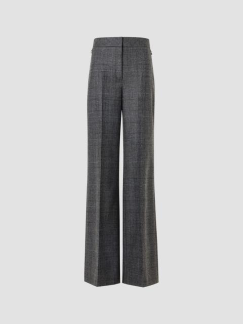 AKRIS Women's Fior Plaid Stretch-Wool Straight-Leg Pants - Charcoal