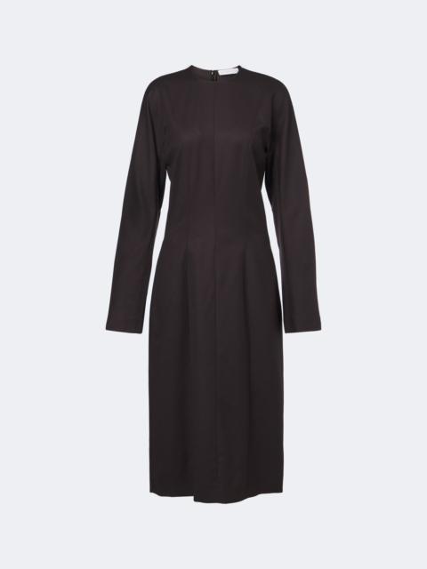 Stella McCartney Pleated wool flannel midi dress