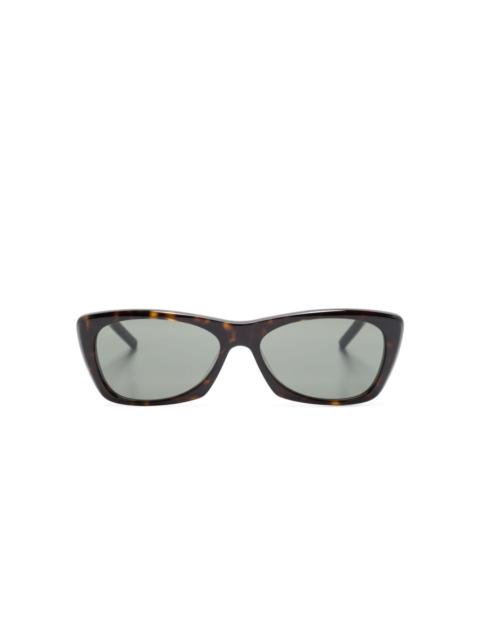 SAINT LAURENT logo-engraved square-frame sunglasses
