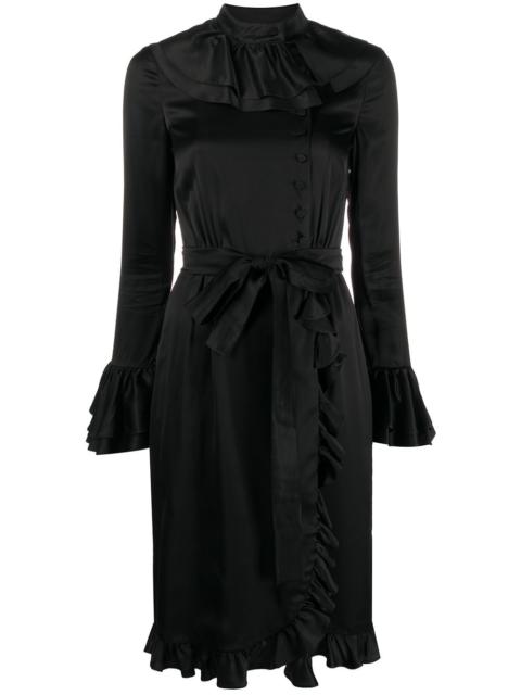 Moschino ruffled wrap dress