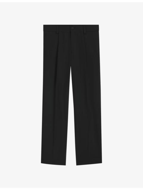HUGO Straight-Leg Mid-Rise Stretch-Twill Trousers