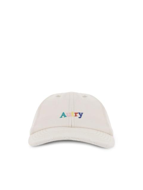 AUTRY logo-embroidered distressed baseball cap