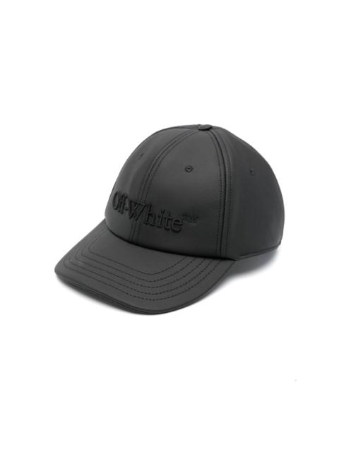 logo-embroidered coated baseball cap