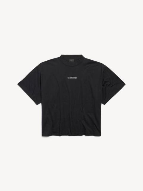 BALENCIAGA Women's Balenciaga Back Cropped T-shirt in Black/white